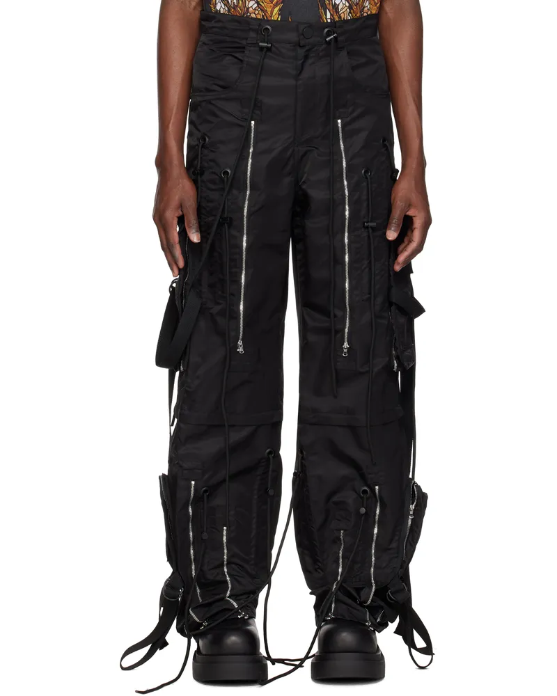 WHO DECIDES WAR Black String Theory Cargo Pants Coal