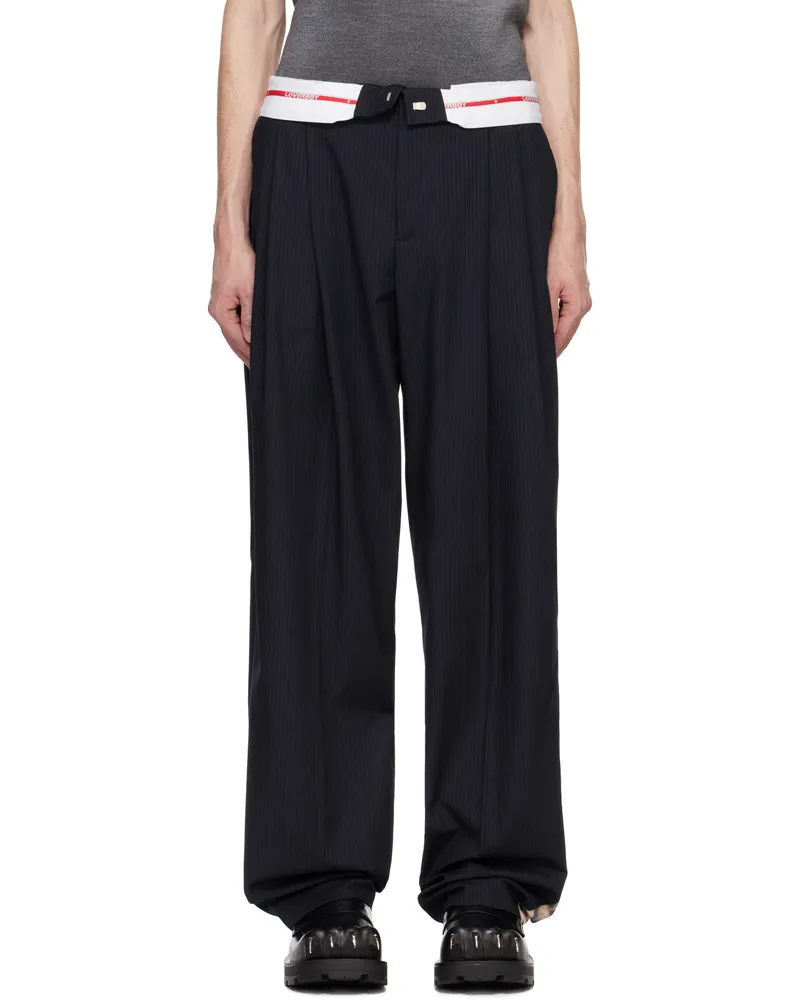 Charles Jeffrey Loverboy Navy Edinburgh Trousers Blu