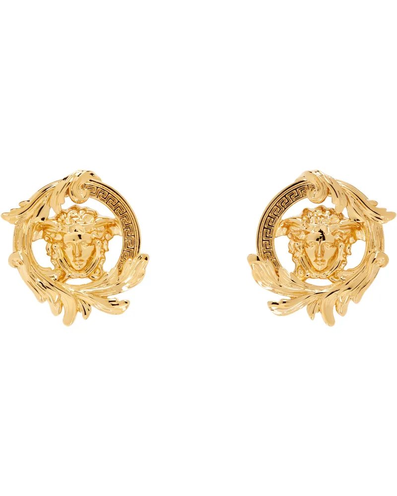 Versace Gold Medusa Barocco Earrings 3j000-versace