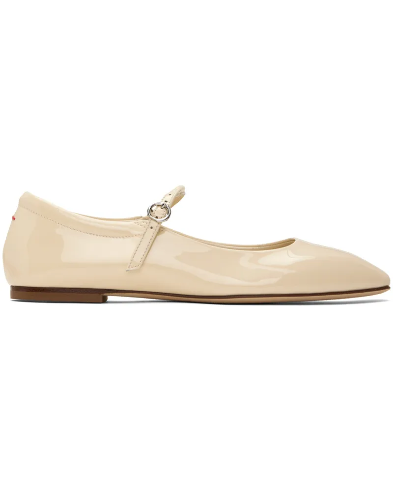 aeyde Off-White Uma Ballerina Flats Creamy