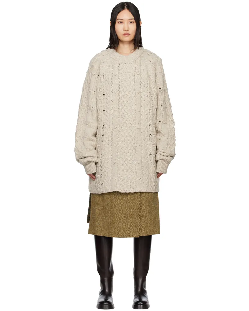 Andersson Bell Beige Long Sweater Ecru