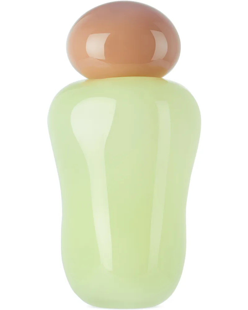 Helle Mardahl Pink & Yellow Bon Bon Medi Vase Rhubarb