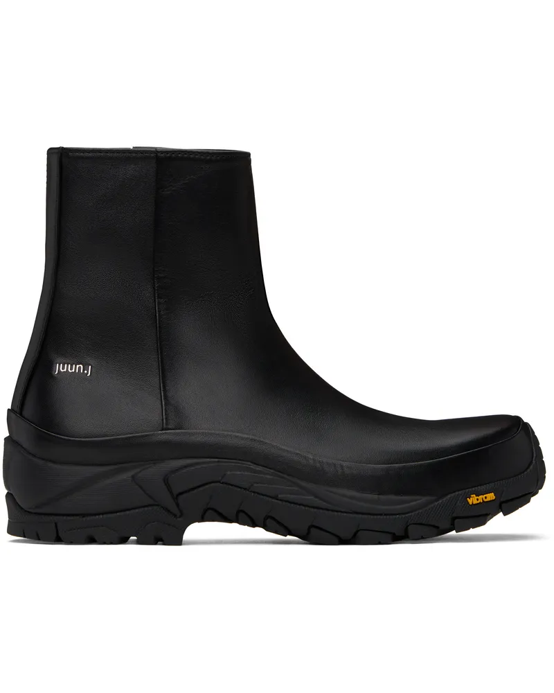 JUUN.J Black Vibram Ankle Boots 5