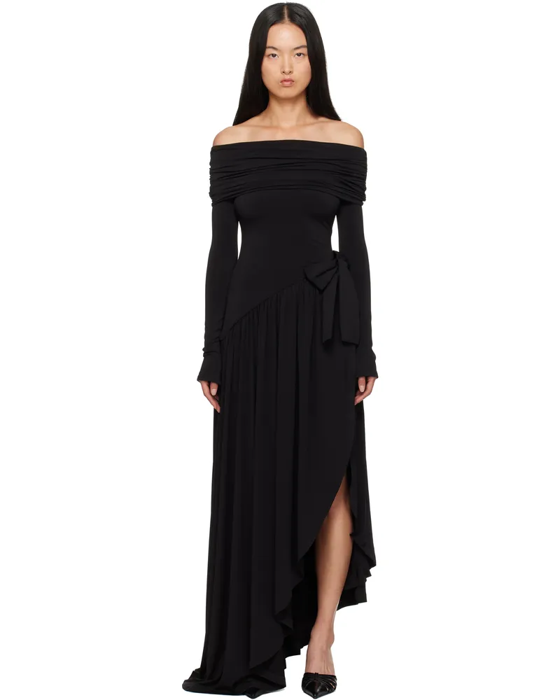GUIZIO Black Lola Gown Maxi Dress Black