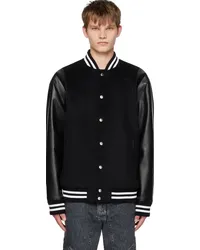 Balmain Black Teddy Bomber jacket 0pa