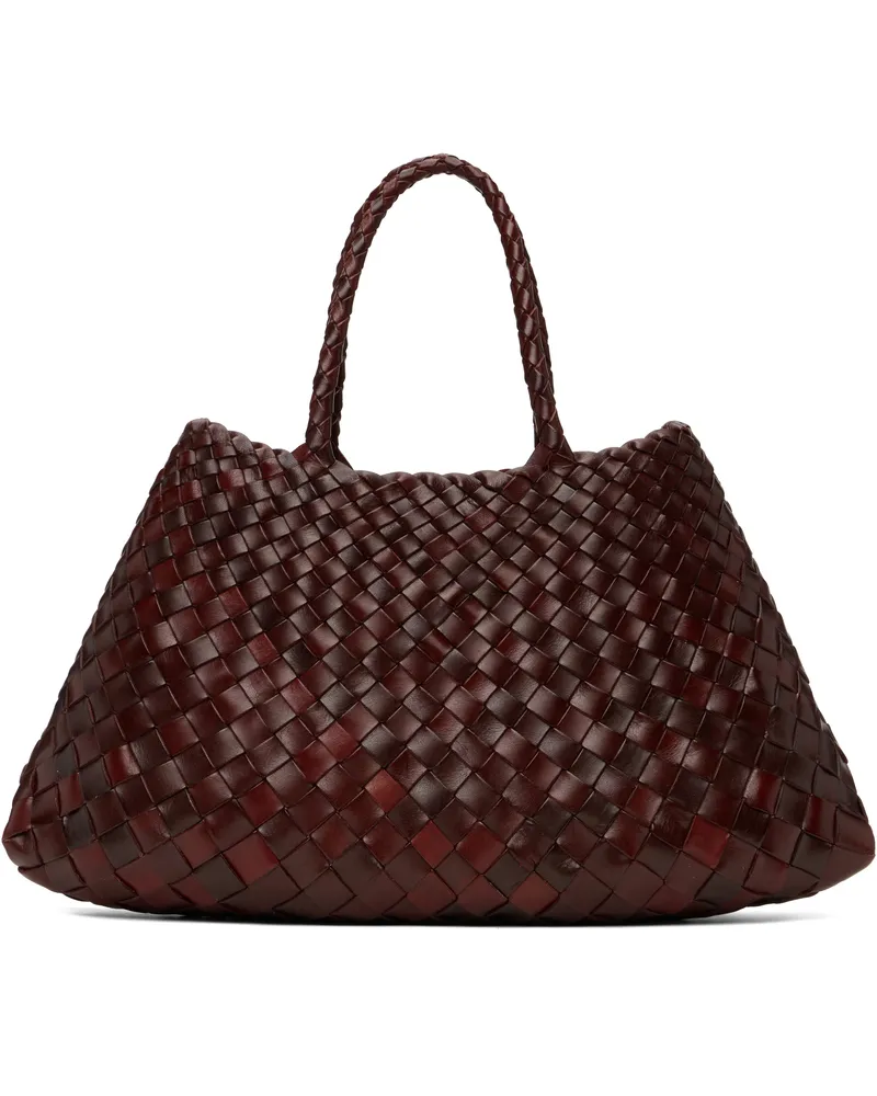 Dragon Diffusion Burgundy Santa Croce Small Tote Bordo