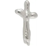 Silver Ocean Cross 2 Single Earring