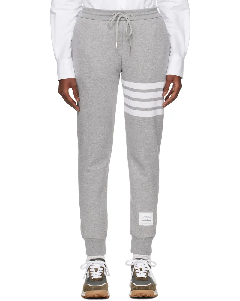 Thom Browne Gray Classic Loopback 4-Bar Sweatpants 055