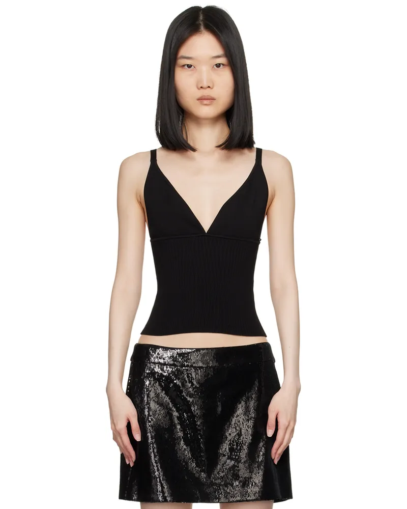 Dolce & Gabbana Black V-Neck Tank Top N0000