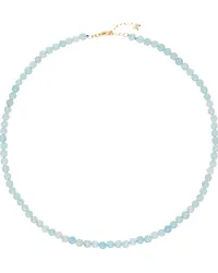 MATEO Blue Aquamarine Beaded Choker Aquamarine