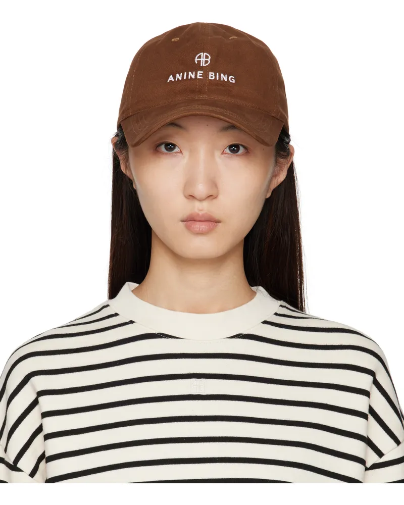 Anine Bing Brown Jeremy Baseball Cap Brown