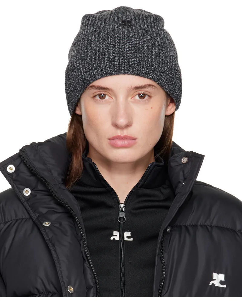 Courrèges Gray AC Light Wool Beanie B073