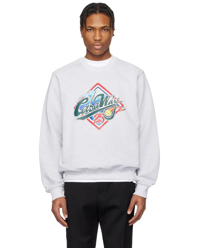 Casablanca Paris Gray 'Casa Way' World Series Sweatshirt Grey