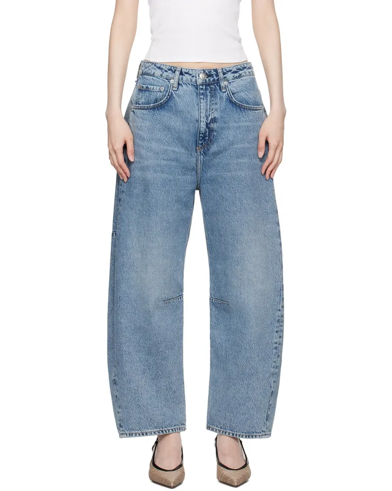 Rag & Bone Blue Charlie Barrel Jeans Harmony