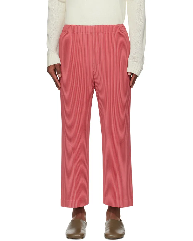 Issey Miyake Red Monthly Color April Trousers 25-dusky