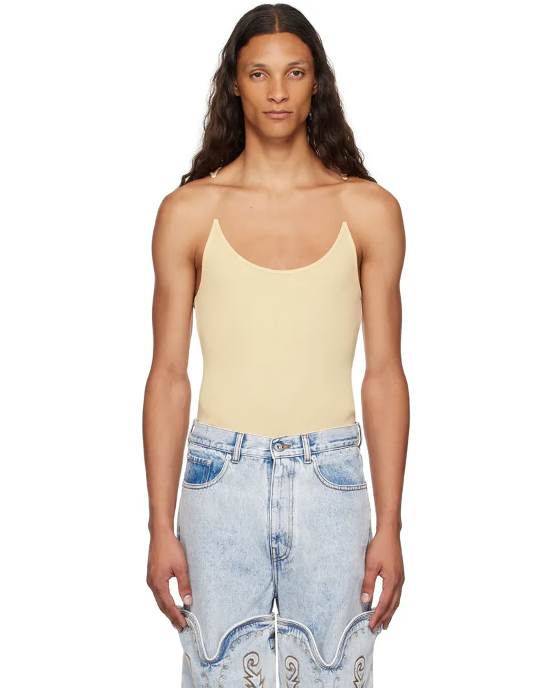 Y/PROJECT Beige Invisible Strap Tank Top Light