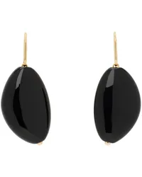 Isabel Marant Gold & Black On The Rocks Earrings 01bk