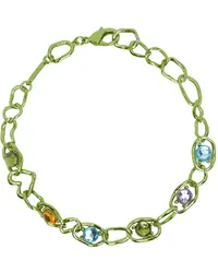 Collina Strada Green Crushed Chain Necklace Green