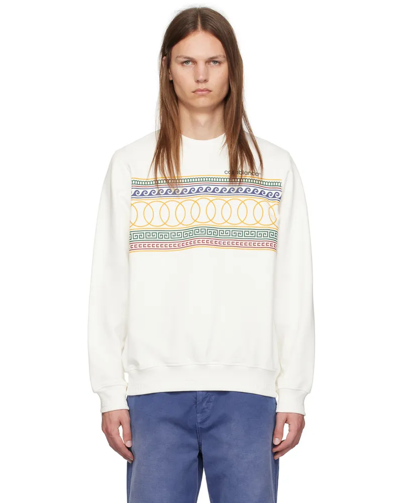 Casablanca Paris White 'Les Anneaux' Sweatshirt Les
