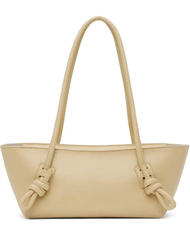HEREU Off-White Fleca Baguette Shoulder Bag Oat