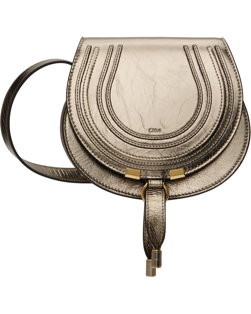 Chloé Silver Small Marcie Saddle Bag 074