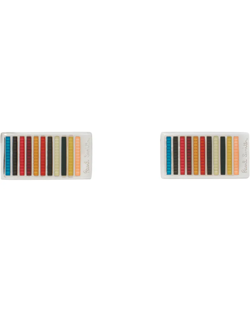 Paul Smith Silver Signature Cufflinks 92