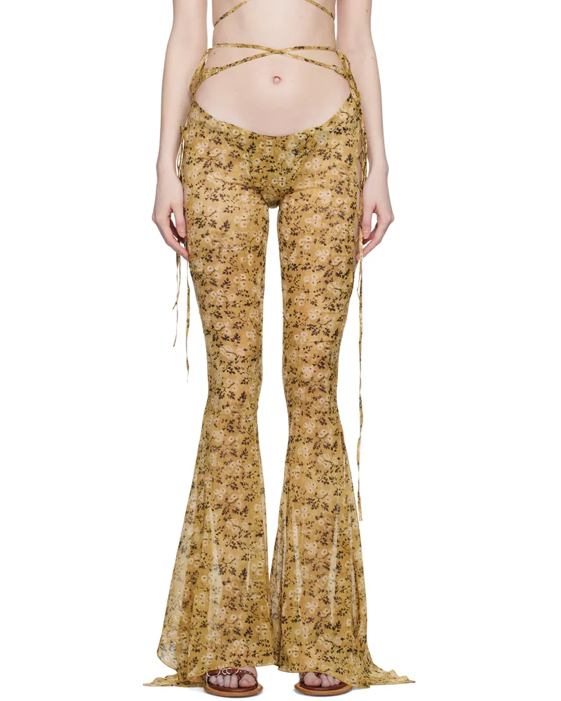 Charlotte Knowles Beige Glimmer Trousers Wallpaper