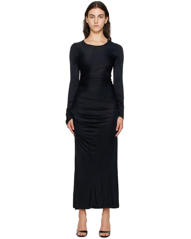 MSGM Black Crewneck Maxi Dress 99