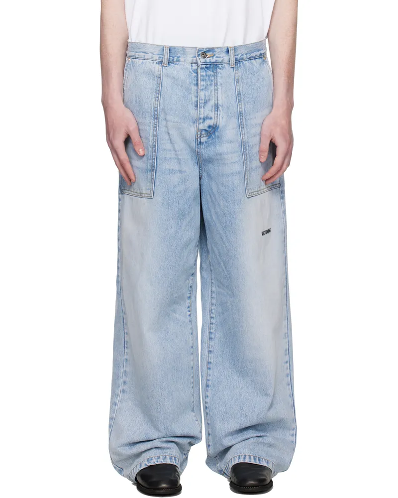 WE 11 DONE Blue Carpenter Jeans Sky