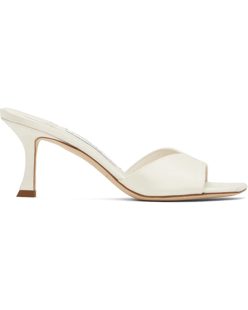 Jimmy Choo Off-White Skye 70 Heeled Sandals Ivory