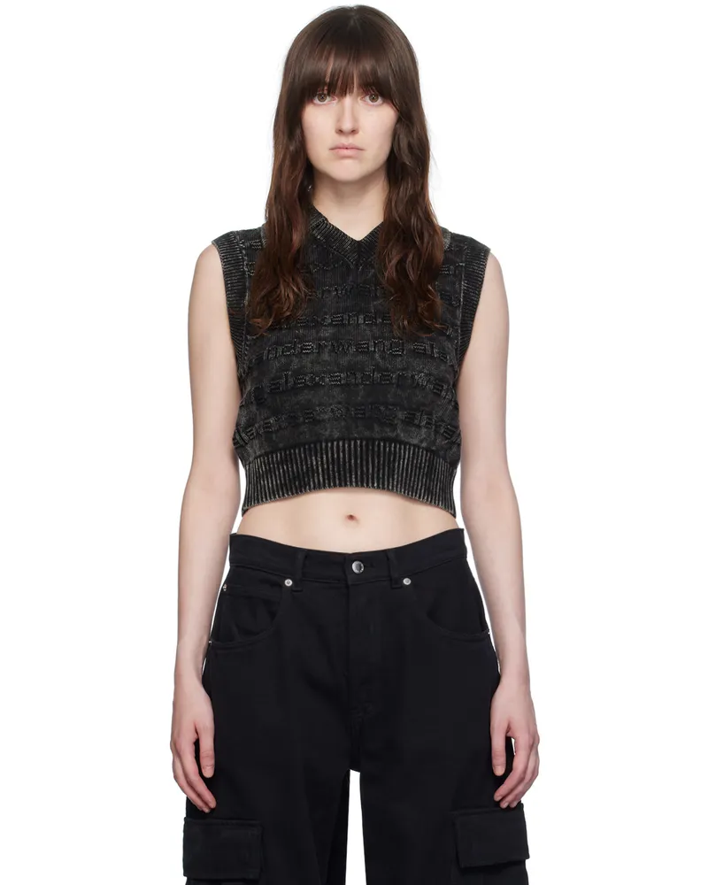 Alexander Wang Black 3D Logo Vest Acid