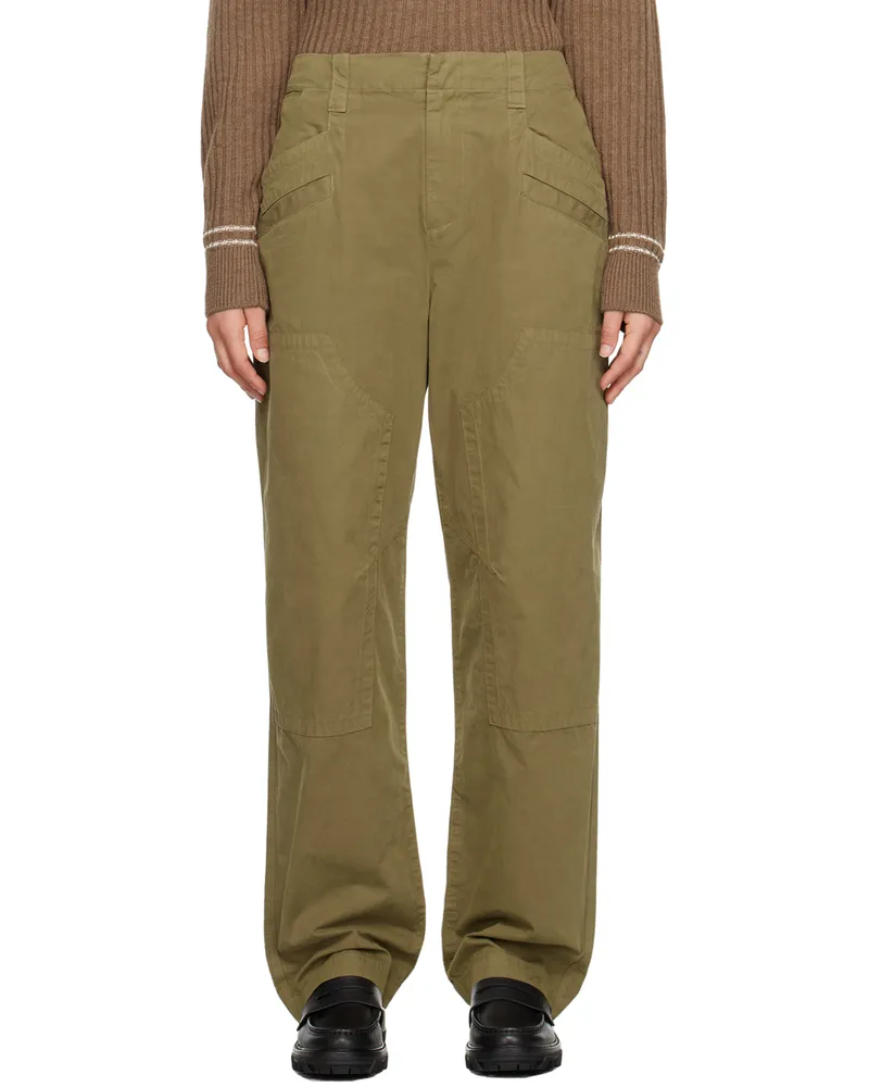 Rag & Bone Brown Malia Trousers Olive