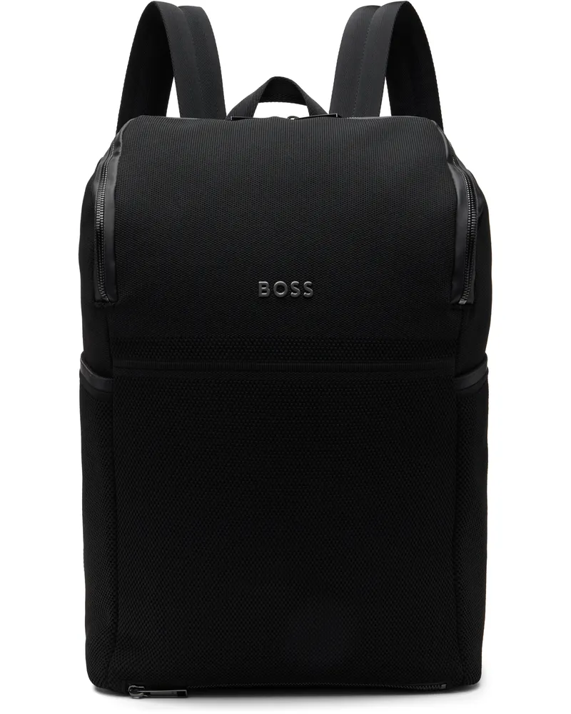 HUGO BOSS Black Logo Hardware Backpack 001-black