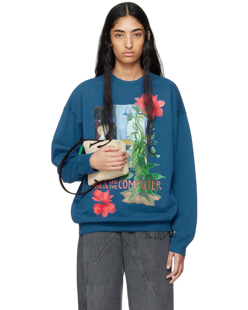 J.W.Anderson Blue Graphic Print Sweatshirt 800
