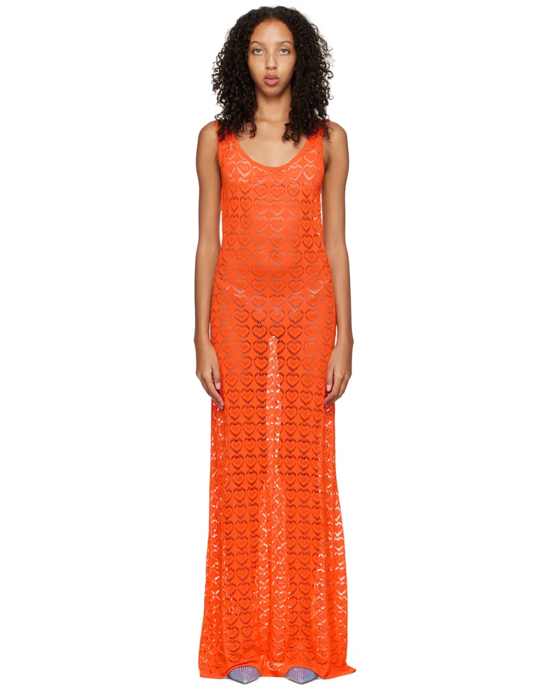Marco Rambaldi SSENSE Exclusive Orange Long Dress 09