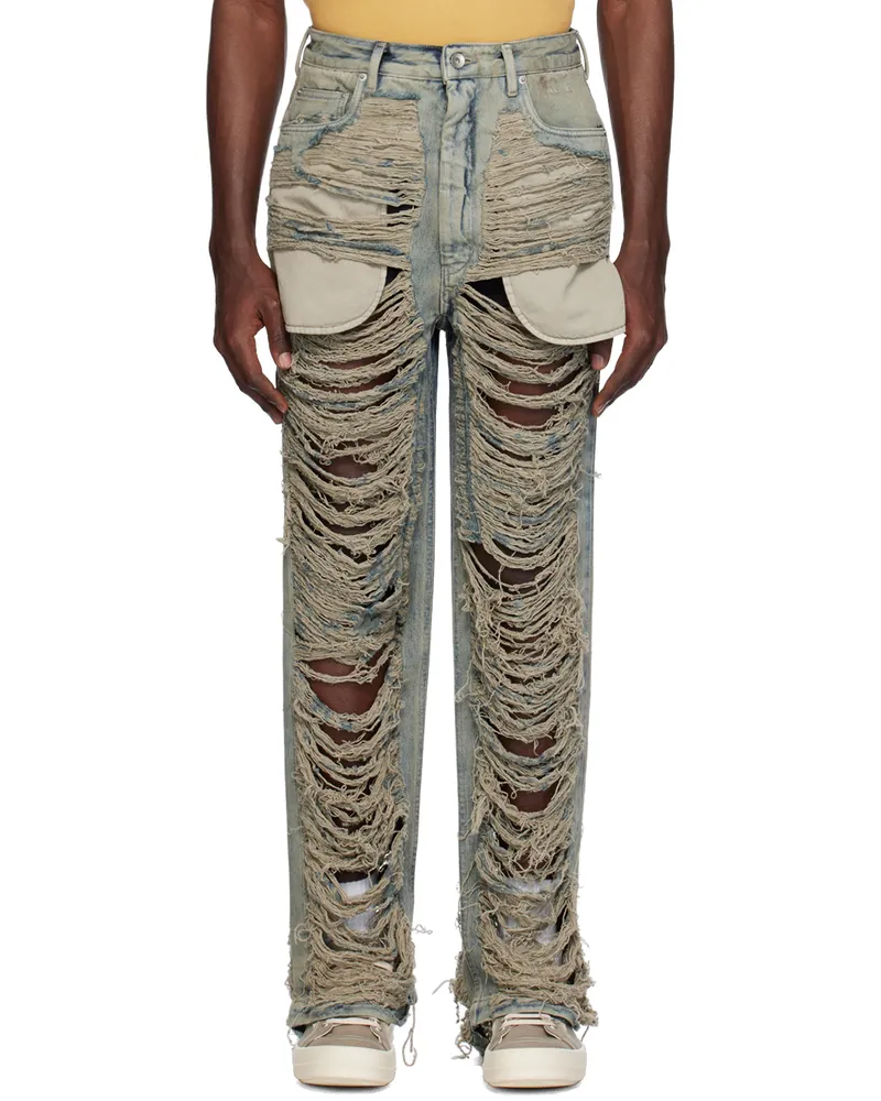 DRKSHDW by Rick Owens Blue Geth Jeans 46