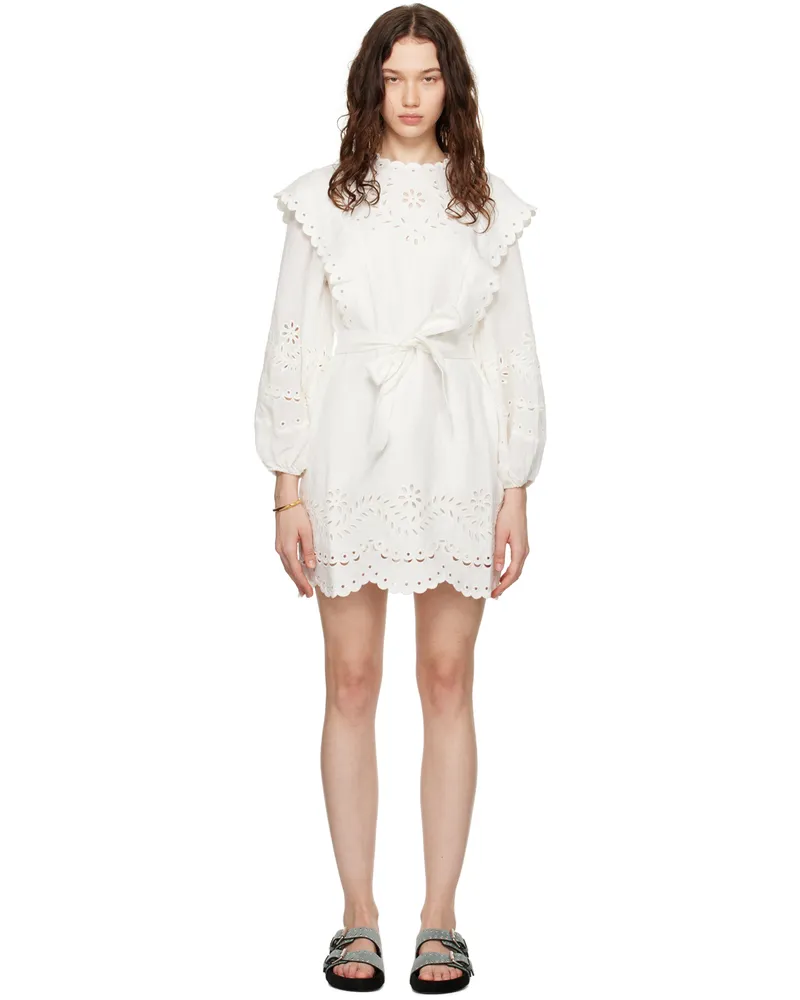 Zimmermann Off-White Junie Minidress Ivo
