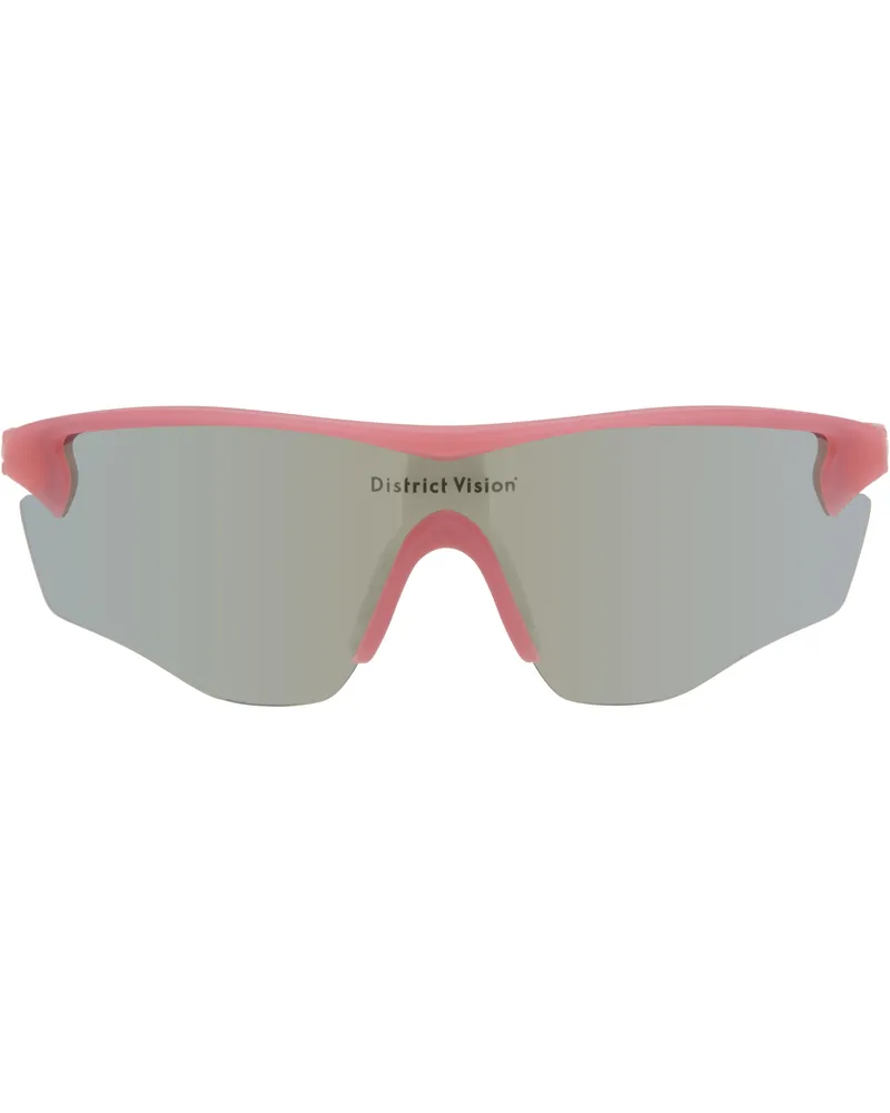 District Vision Pink Junya Racer Sunglasses Powder