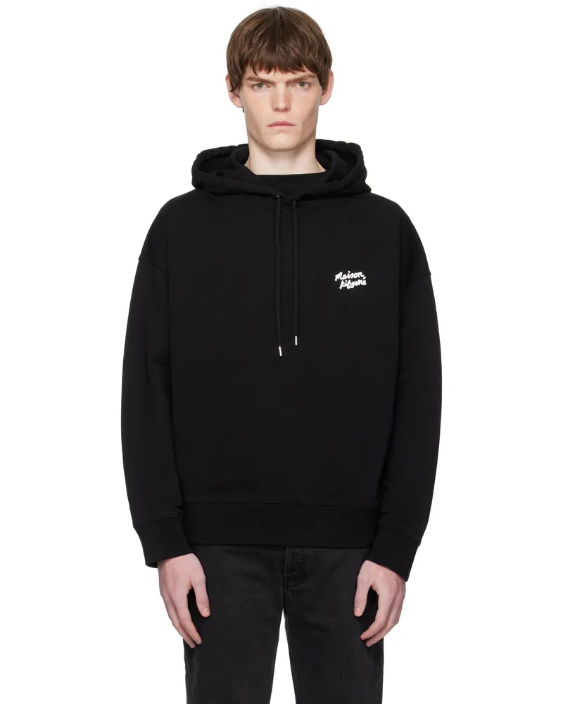 Kitsuné Black 'Maison Kitsuné' Handwriting Oversize Hoodie P199