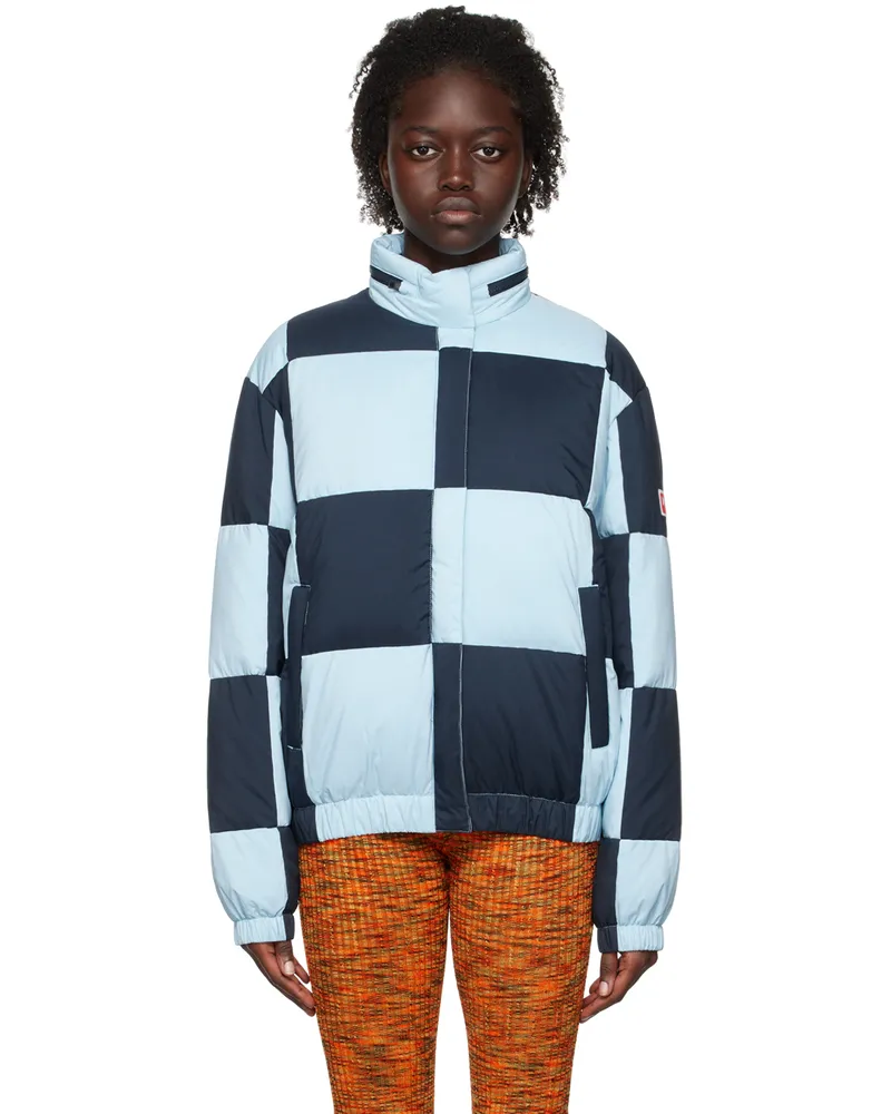 Kenzo Blue Kenzo Paris Check Down Puffer Jacket 64