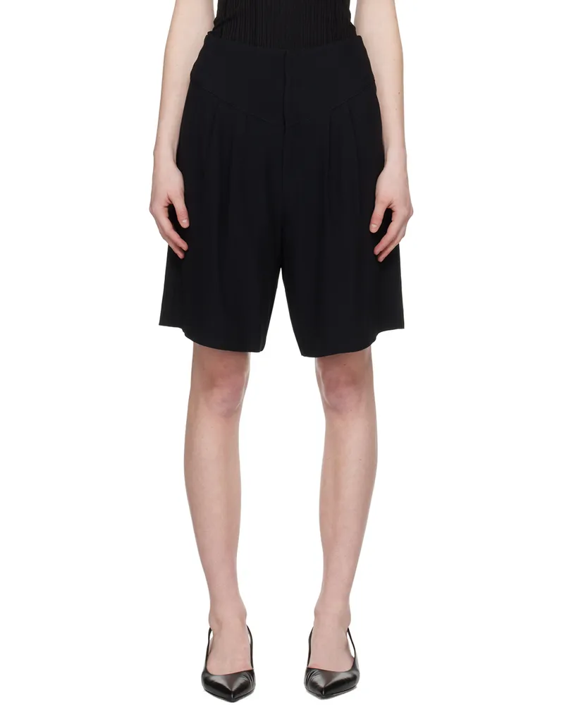 BITE Studios Black Pleat Shorts Black