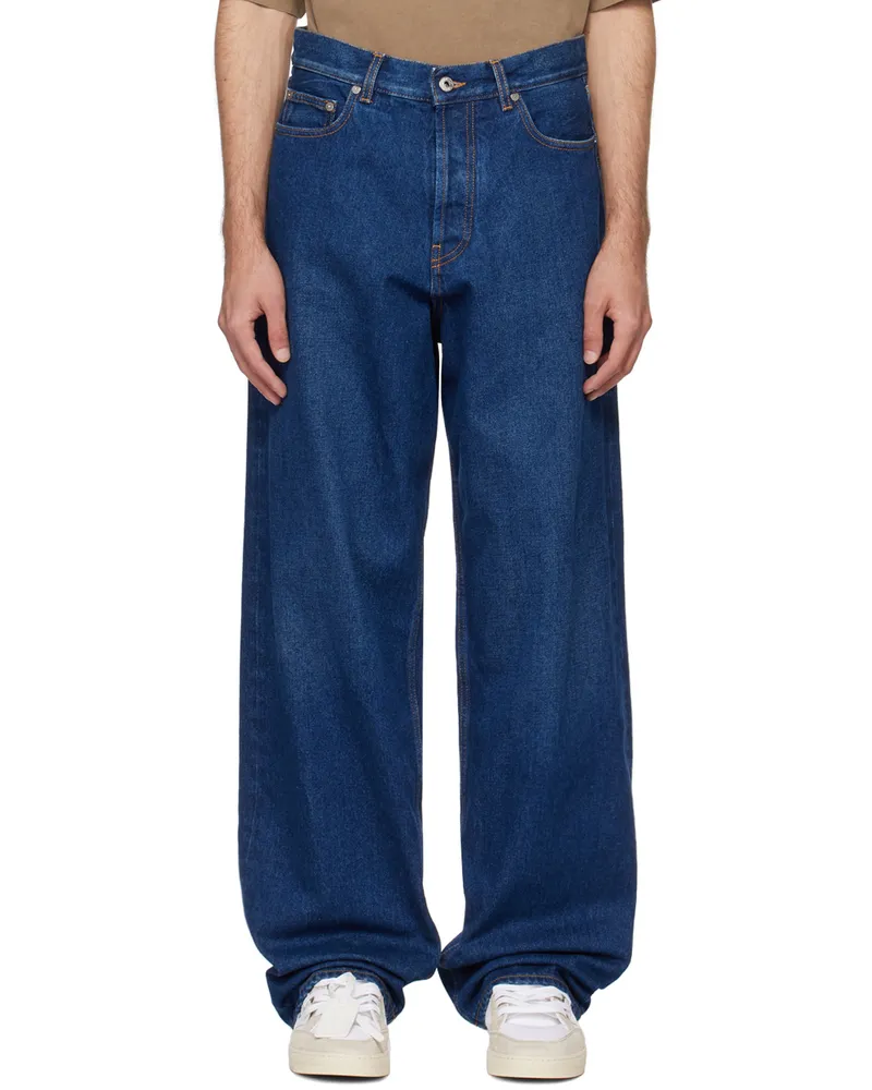 OFF-WHITE Blue Arr Tab Jeans Blue