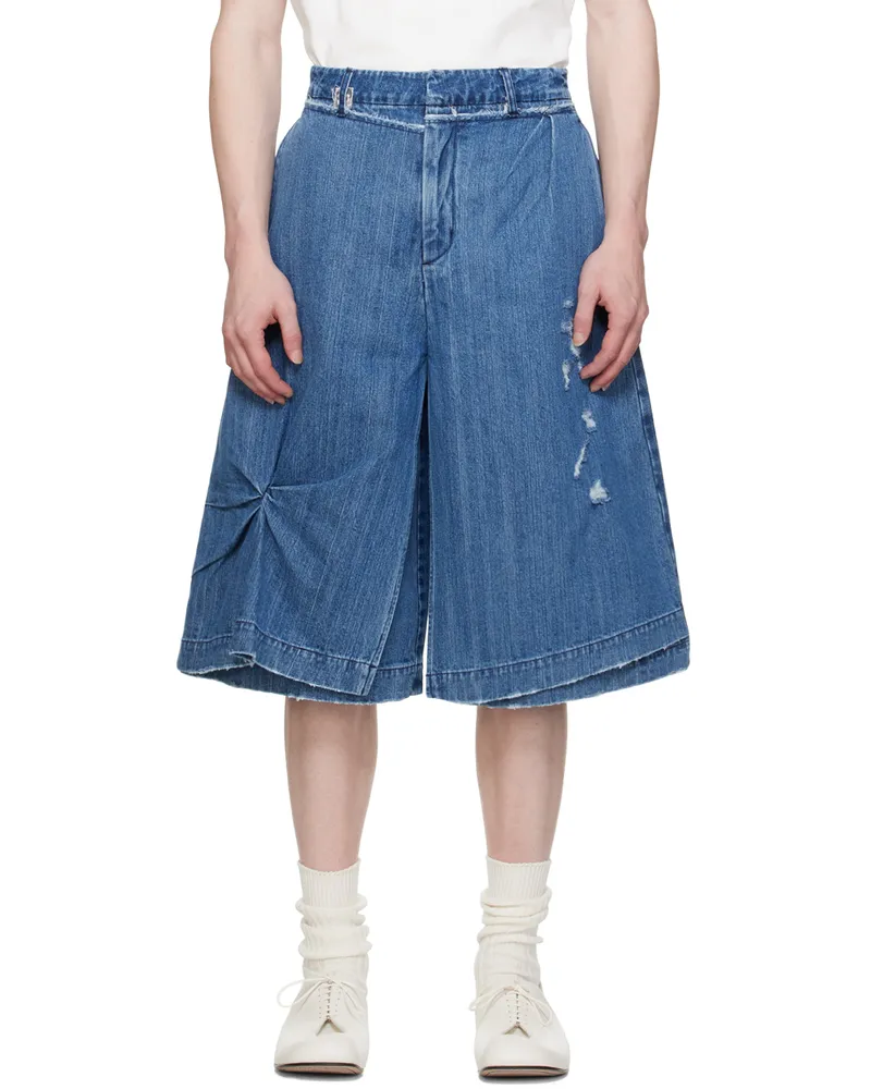 Adererror Blue Alviat Denim Shorts Blue