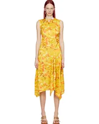 Acne Studios Yellow Sleeveless Midi Dress Abo