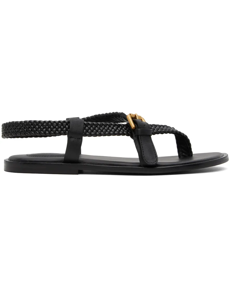 See by Chloé Black Nola Braided Sandals 001