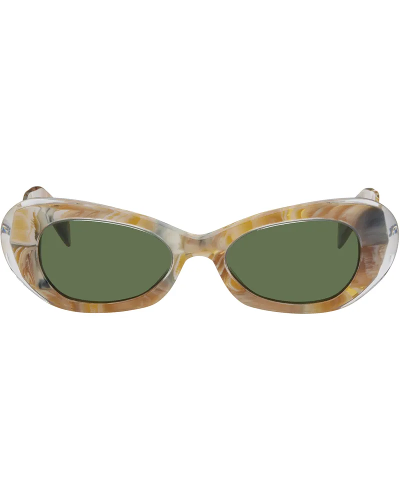 RETROSUPERFUTURE Beige & Gray Izipho Sunglasses Boogie