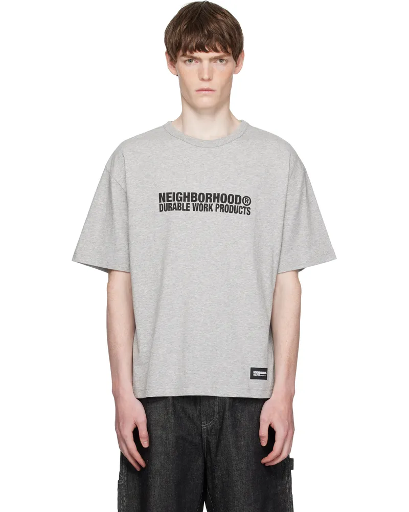 Neighborhood Gray Sheltech Crewneck T-shirt Gray