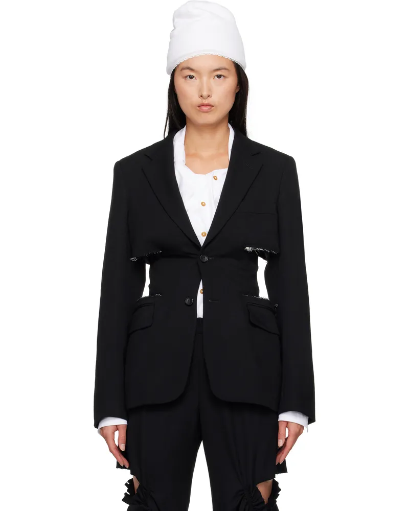 Comme des Garçons Black Gabardine Blazer 1