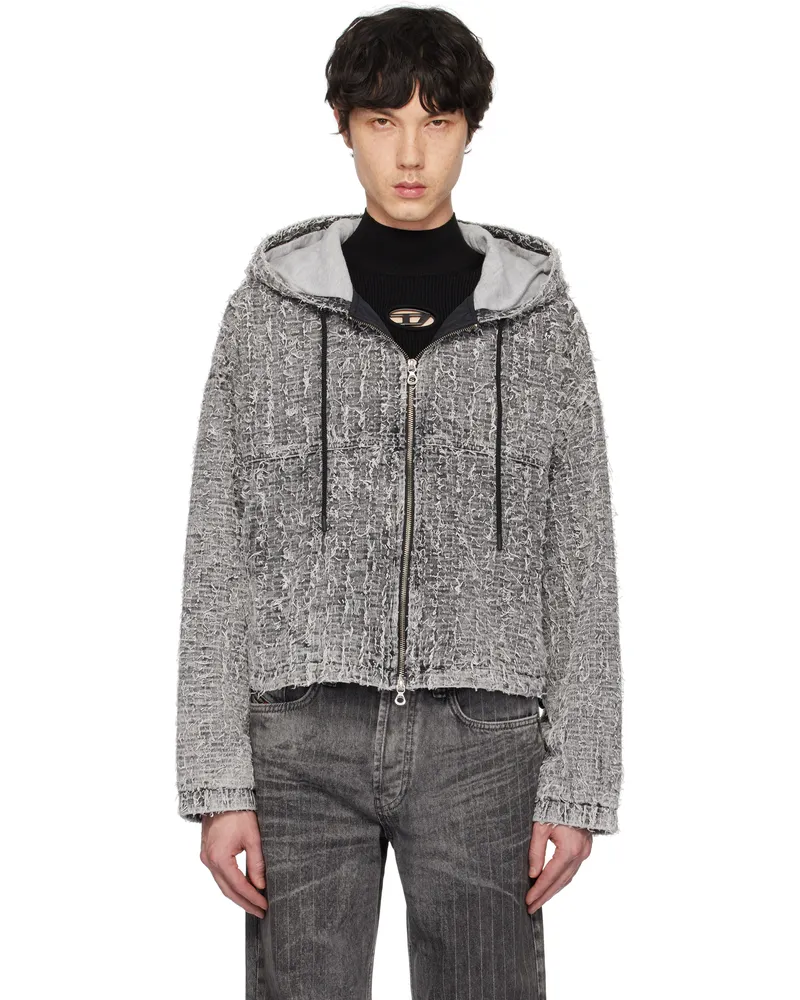Diesel Gray De-Flow-S1 Denim Jacket 2