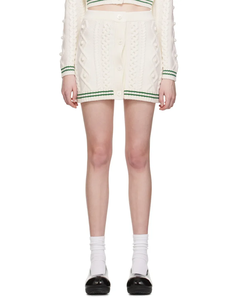 Shrimps White Victoria Miniskirt Cream